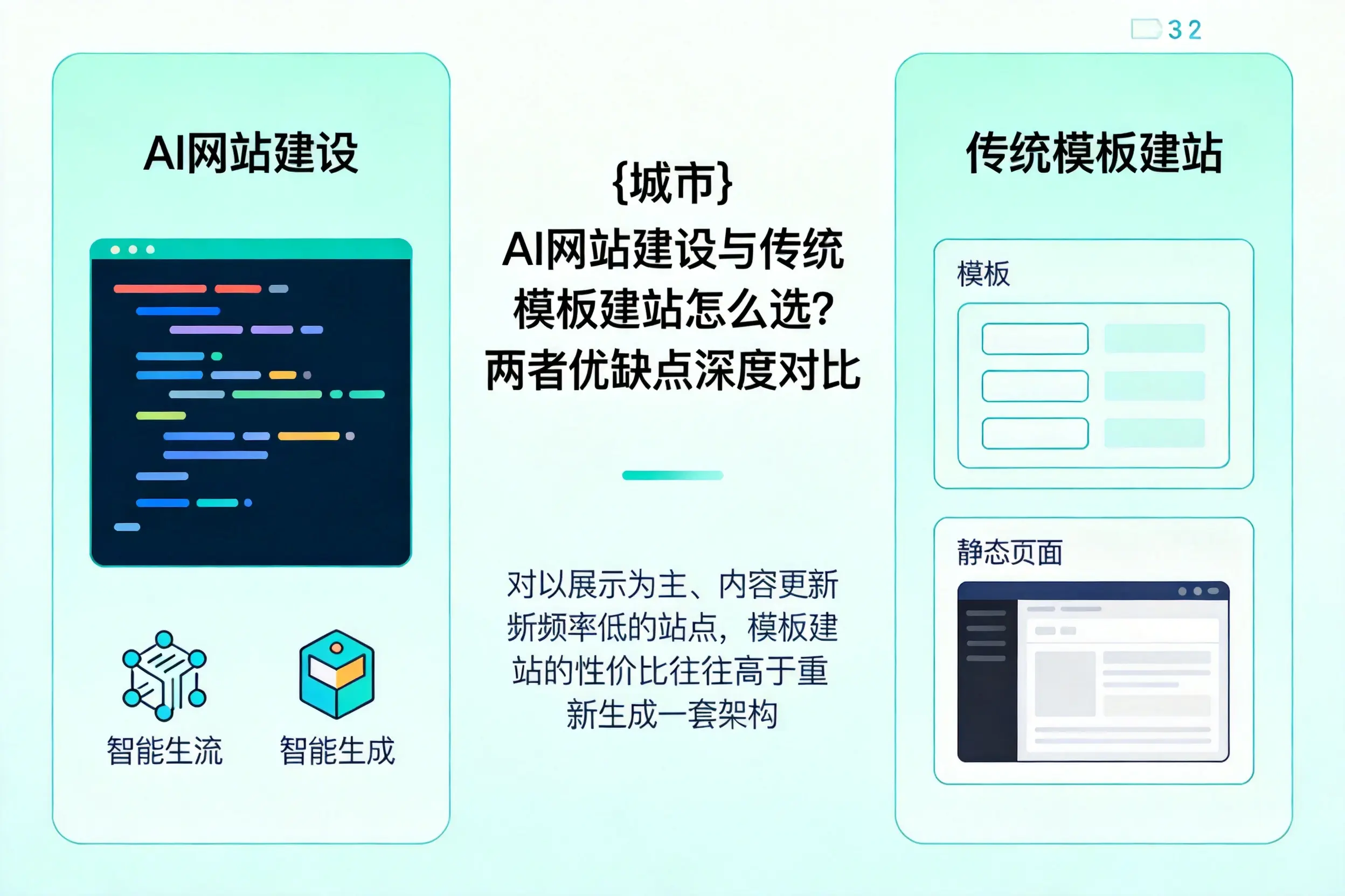 河南AI网站建设与传统模板建站怎么选?两者优缺点深度对比