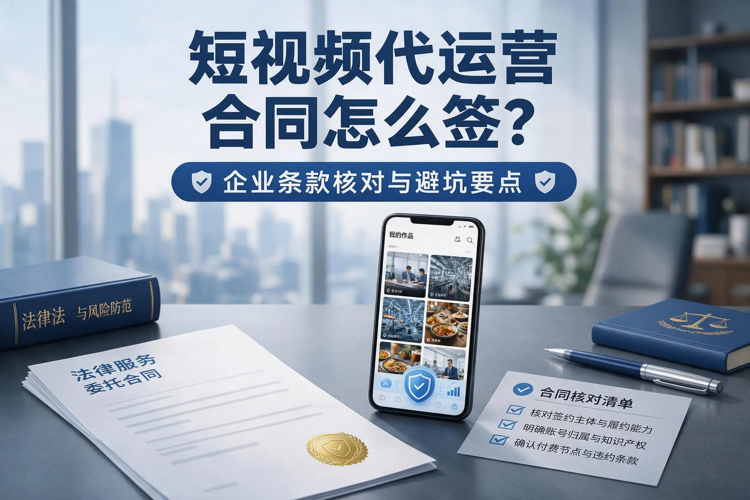短视频代运营合同怎么签？河南企业条款核对与避坑要点