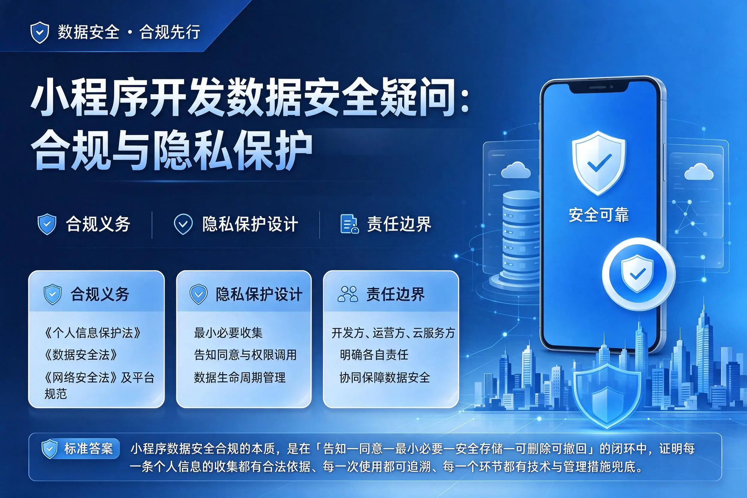 河南小程序开发数据安全疑问：合规与隐私保护