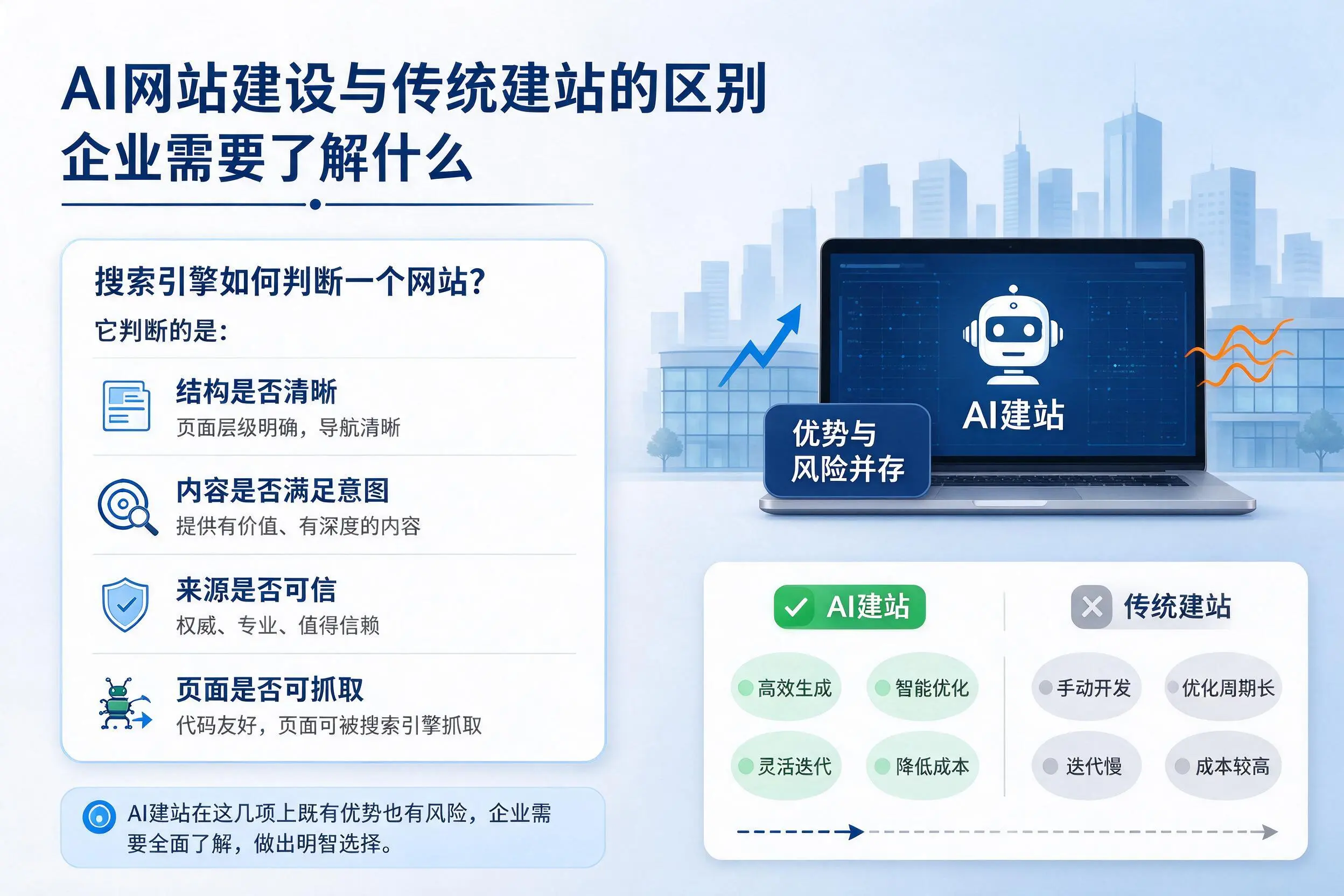 AI网站建设与传统建站的区别，河南企业需要了解什么