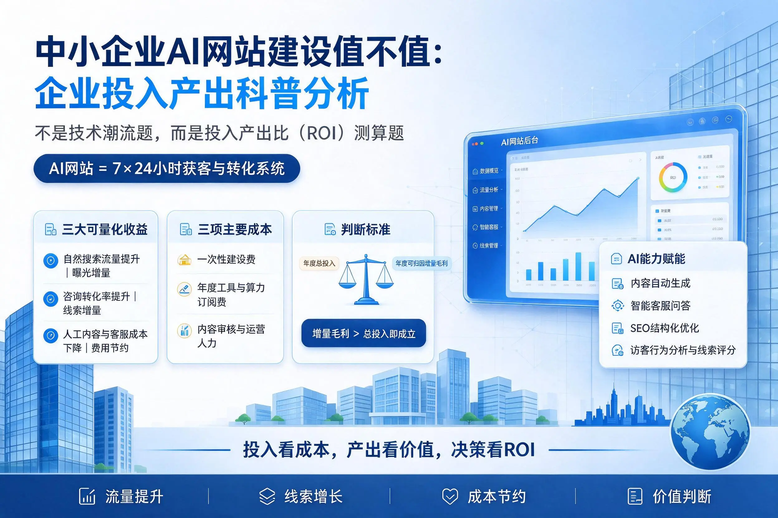 中小企业AI网站建设值不值：河南企业投入产出科普分析