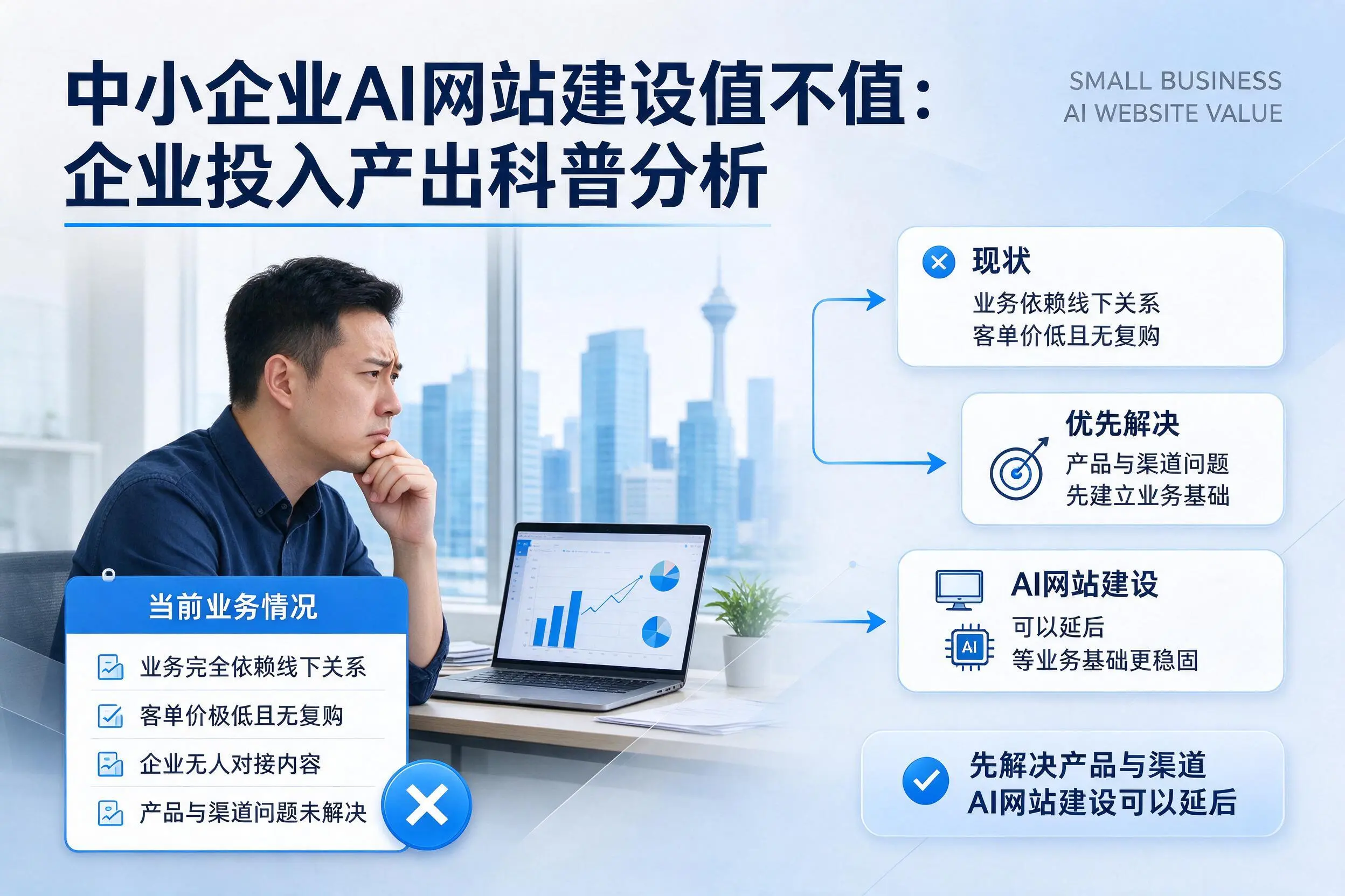 中小企业AI网站建设值不值：河南企业投入产出科普分析