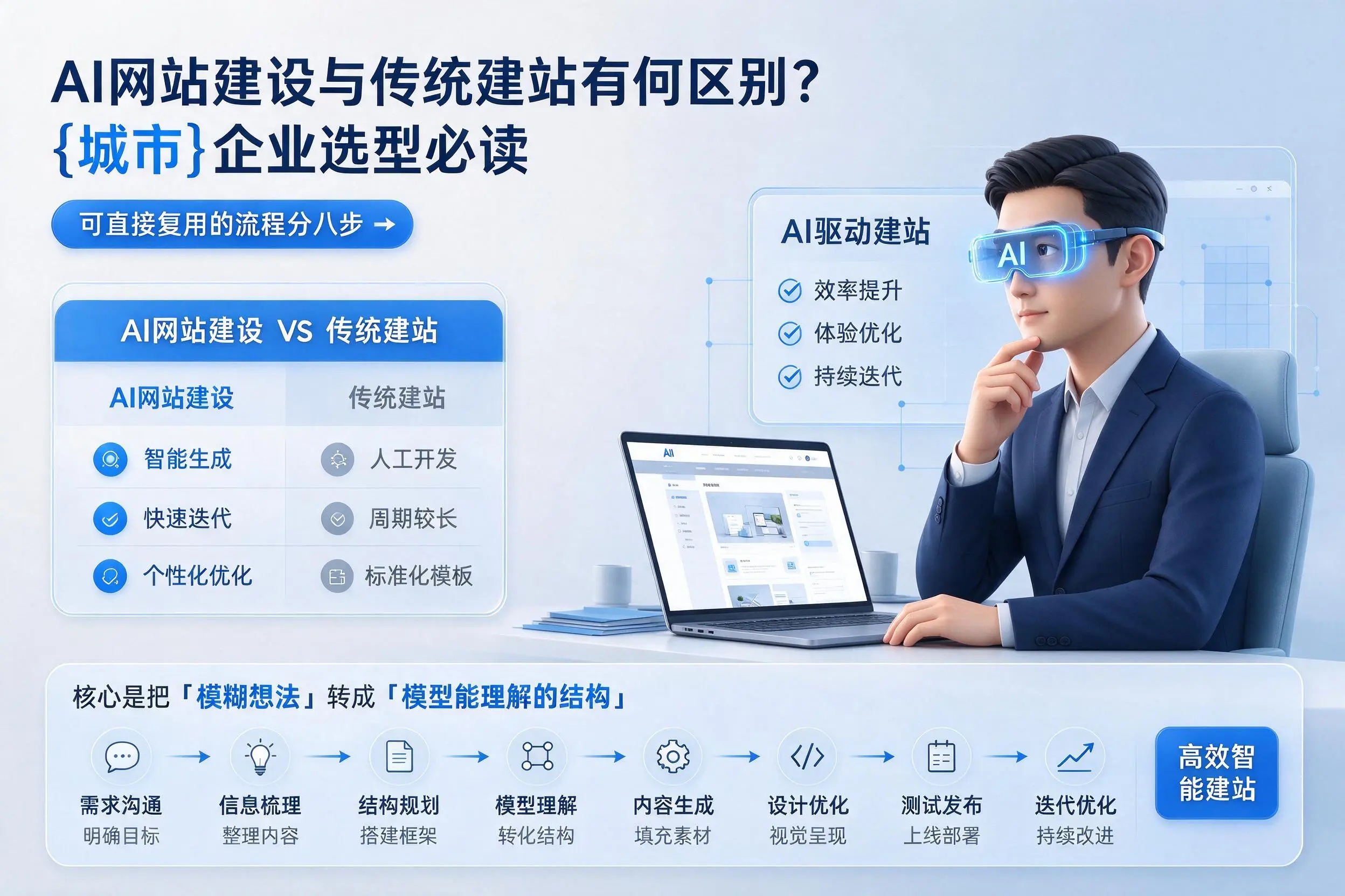 AI网站建设与传统建站有何区别？河南企业选型必读