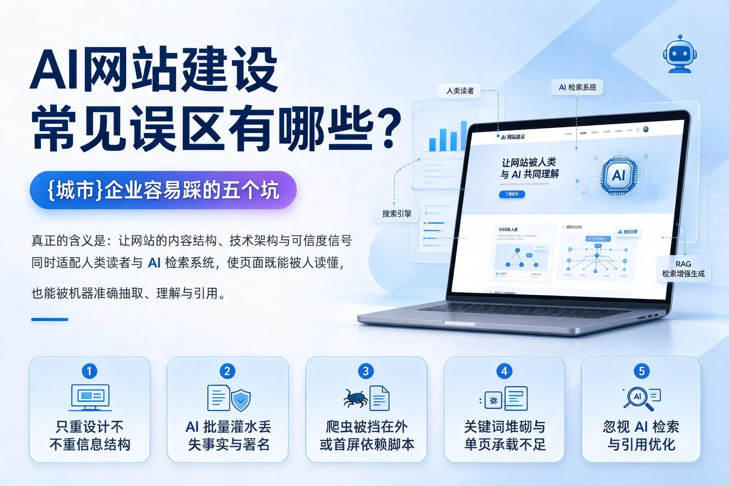 AI网站建设常见误区有哪些？河南企业容易踩的五个坑