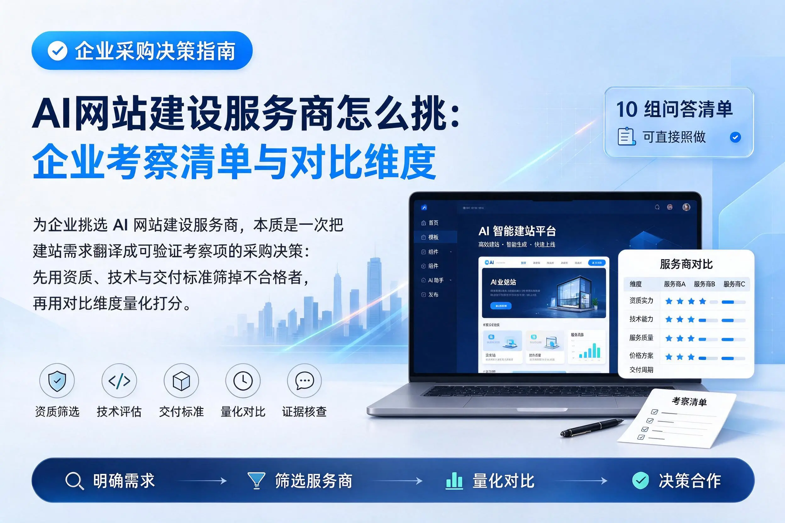 AI网站建设服务商怎么挑:河南企业考察清单与对比维度