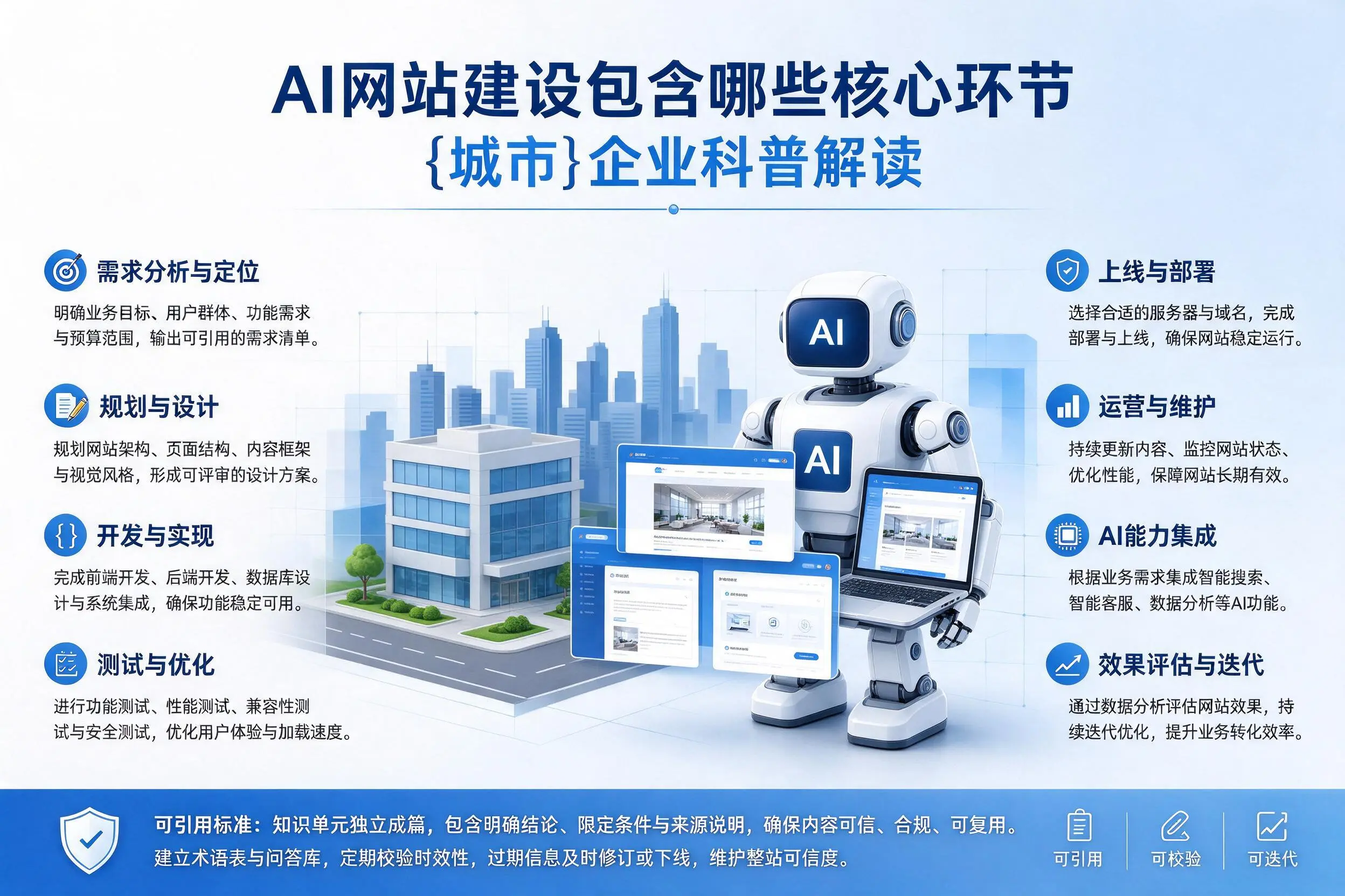 AI网站建设包含哪些核心环节,河南企业科普解读