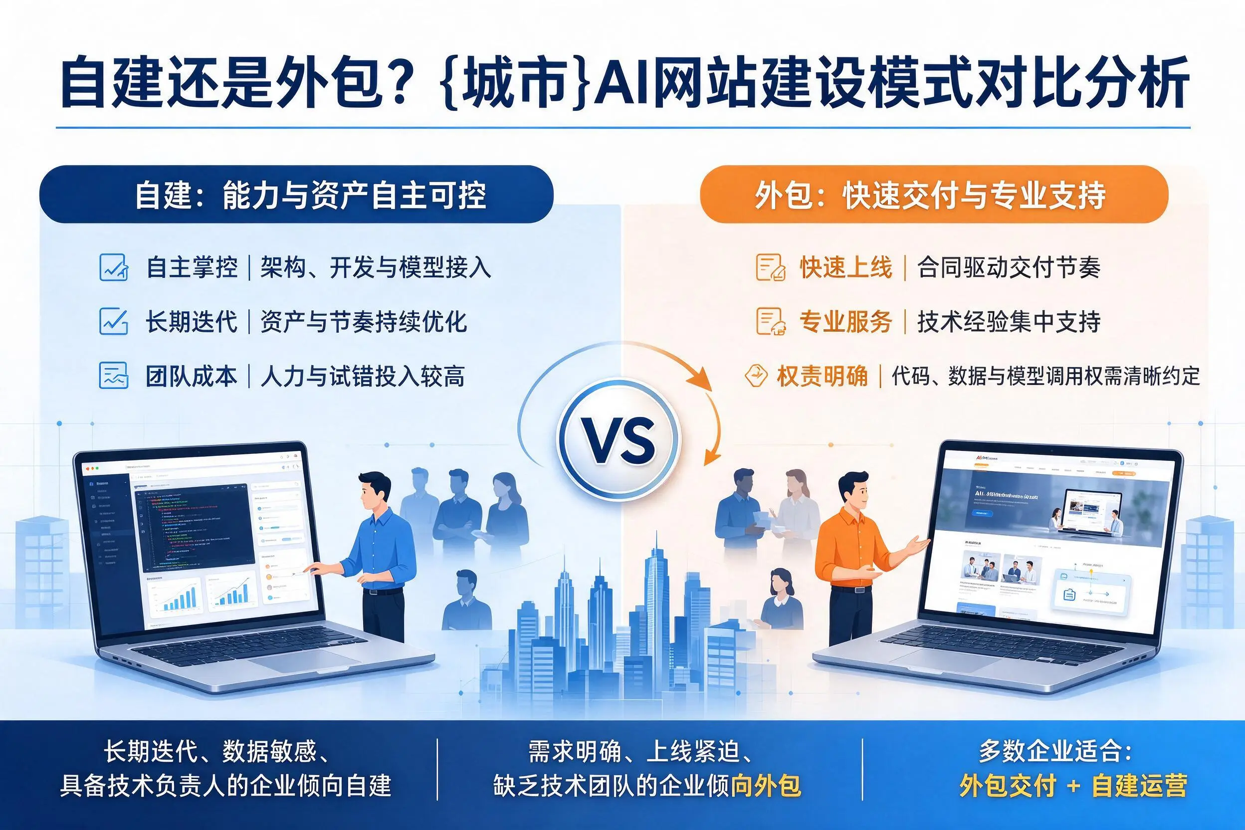 自建还是外包？河南AI网站建设模式对比分析