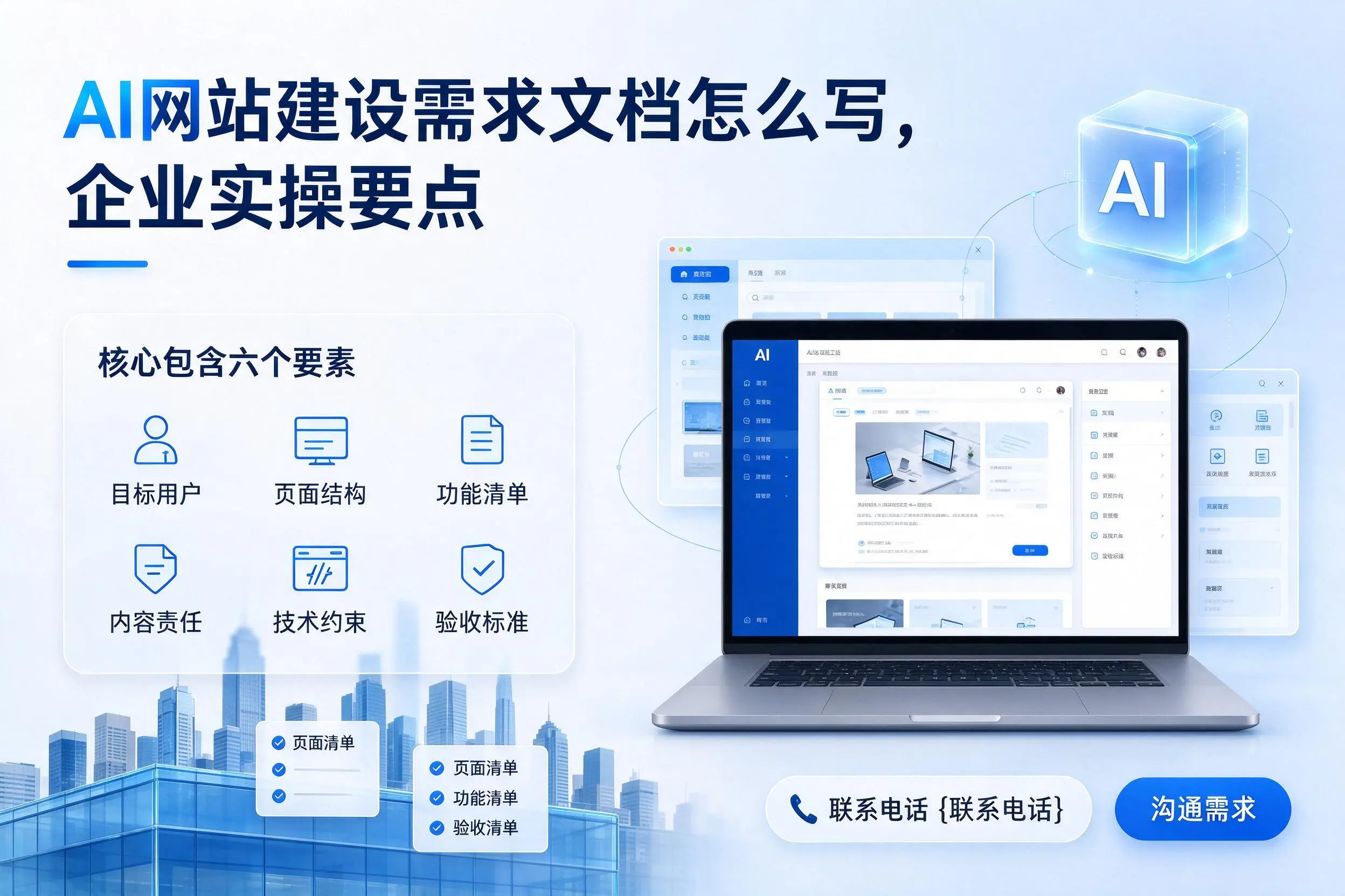 AI网站建设需求文档怎么写，河南企业实操要点